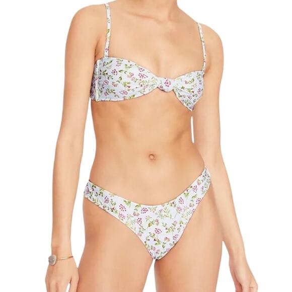 J. Crew Womens Curved Waist Cheeky Bikini Bottoms In Cloud Meadow Floral Size M - Picture 15 of 15